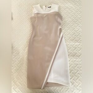 Tommy Hilfiger Tan & Ivory Dress Size 2
